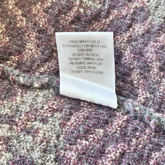 A. IDA Italian Designer Wool Sweater Womens S Indie Nordic Boho Longline Chevron - Picture 7 of 8